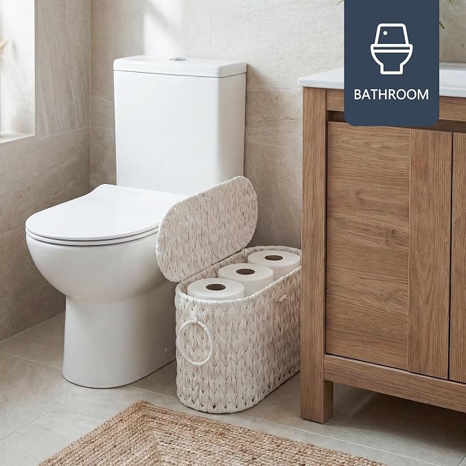 Toilet Paper Basket, Wicker Toilet Paper Storage - Image 2