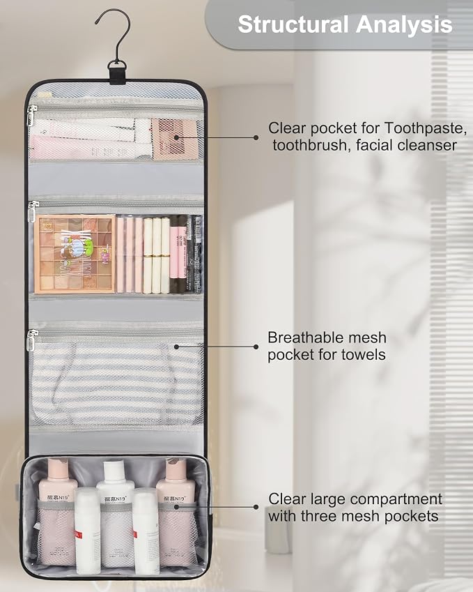 Relavel Travel Hanging Toiletry Bag - Image 7
