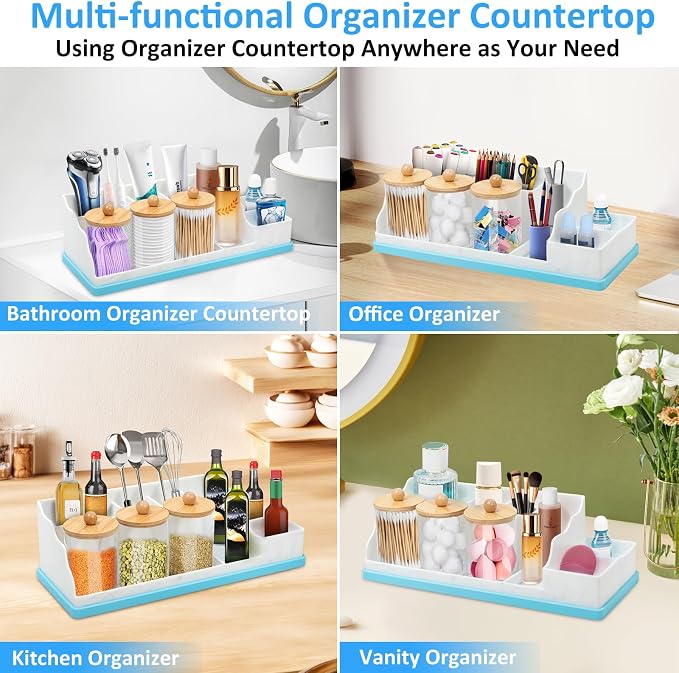 Bathroom Counter Organizer, Large Silicone Toothbrush Holders - Image 6
