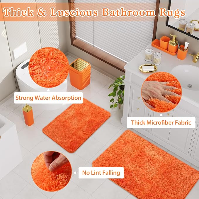 Bathroom Set - Orange Bathroom Sets - Image 4