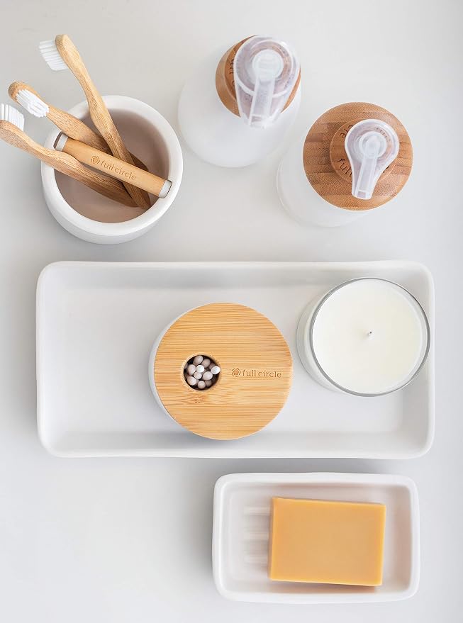 Full Circle Pick Me Up Cotton Swab and Q-Tip Canister - Image 5