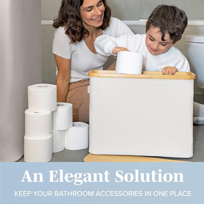 LONBET Toilet Paper Storage for 12 Rolls, Stackable & Foldable - Image 4