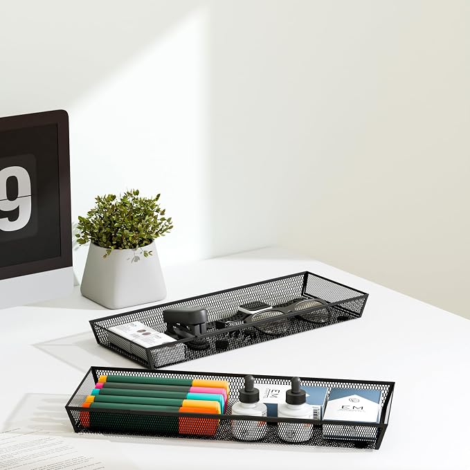 ihomecooker Mesh Tray Silverware Drawer Organizer Utensil Cutlery Tray Office - Image 5