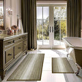 Bathroom Rugs and Mats Sets, 2 Piece Thick Absorbent Chenille Bath Mat Rug Set by BSICPRO