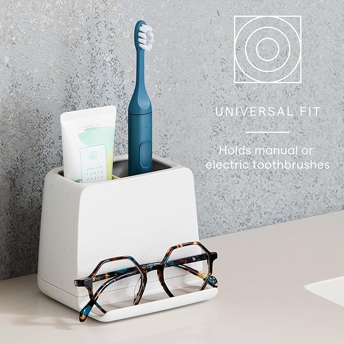 YouCopia The Ledge Toothbrush Holder, Bathroom Vanity Counter Organizer - Image 3