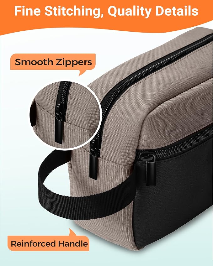 Elviros Travel Toiletry Bag for Men Hanging Toiletries Dopp Kit Small Bathroom - Image 5