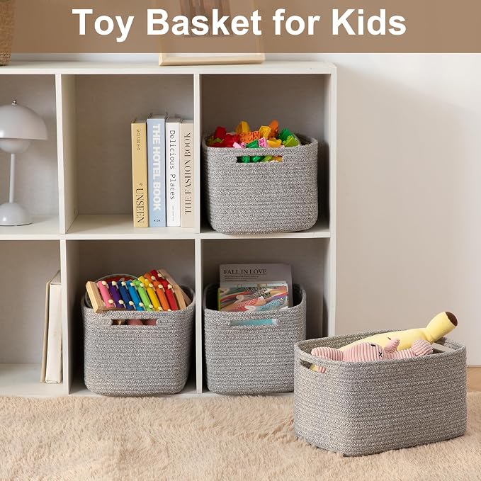 Storage Baskets for Organizing, Woven Decorative Baskets for Shelves - Image 6