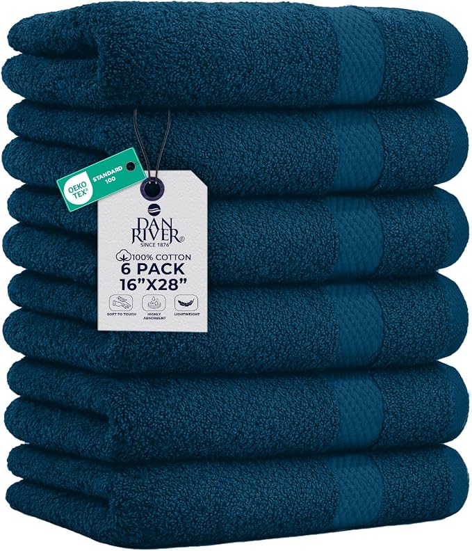 DAN RIVER 6-Pack Premium Hand Towels by DanRiver