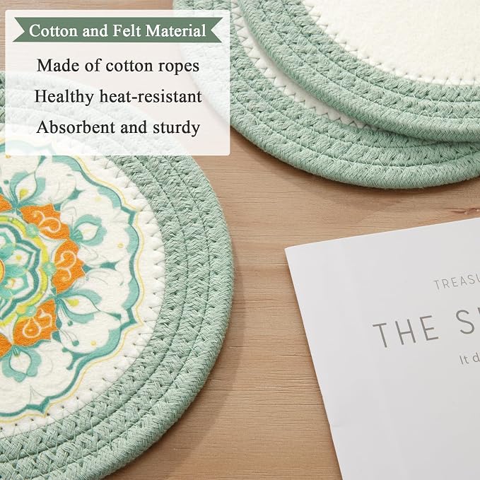 SHACOS Sage Green 8 Inches Trivets - Image 5