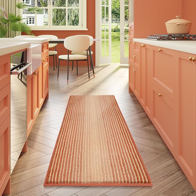 BSICPRO Large Bathroom Rug, Non Slip 24 x 70 Inches Water Absorbent Chenille by BSICPRO