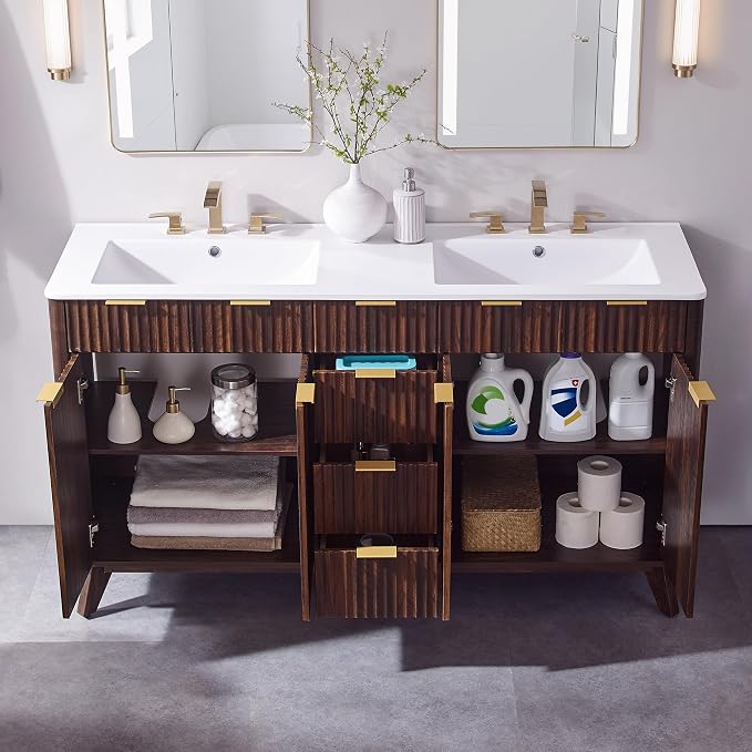 T4TREAM 60" Fluted Bathroom Vanity - Image 7