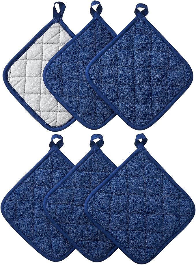 Kitchen Pot Holders Set Heat Resistant Pure Cotton Potholders Kit Trivets Large - Image 2