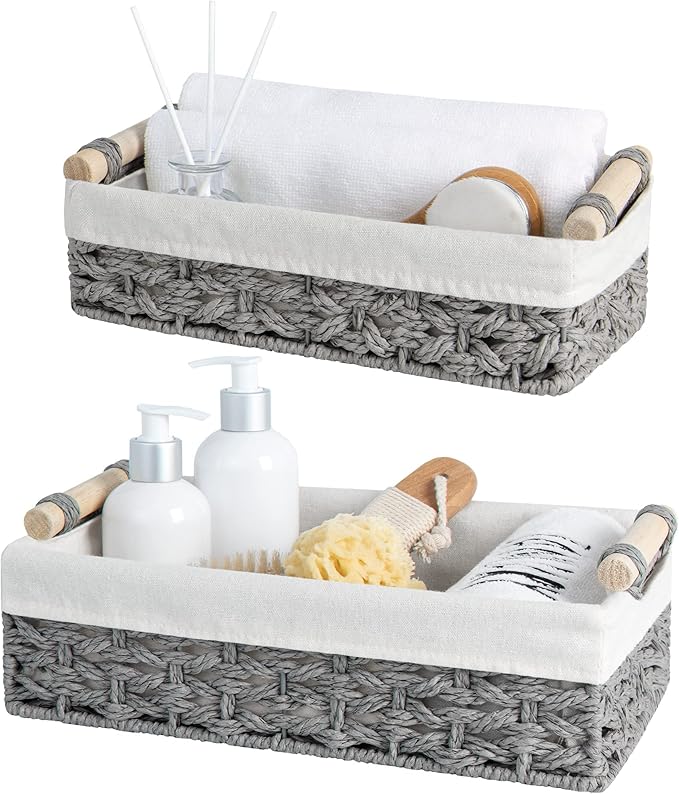 StorageWorks Storage Basket for Organizing, Small Wicker Baskets by StorageWorks