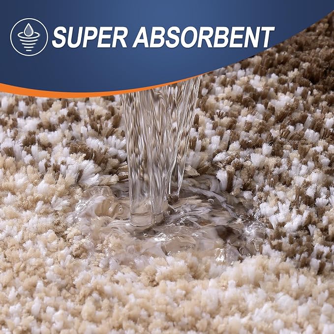 OLANLY Bathroom Rug Set 2 Piece, Soft Absorbent Microfiber Bath Rug Set - Image 3