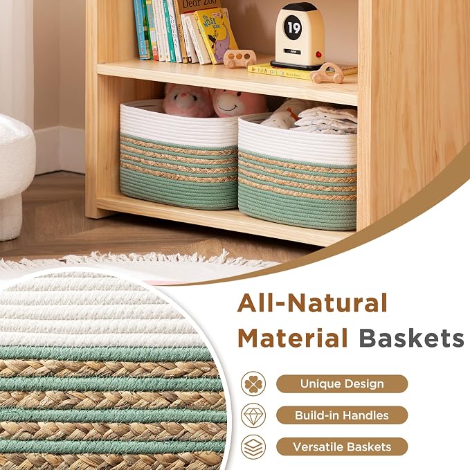 UBBCARE 2 Pack Baskets for Organizing, Woven Storage Baskets for Toys and Towel - Image 5