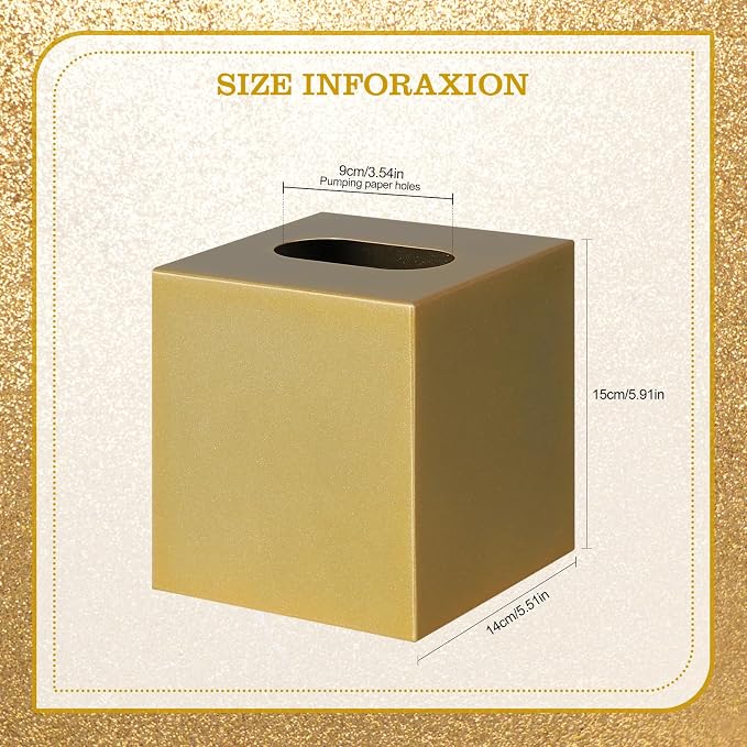 Metal Square Tissue Box lid, Modern Facial Tissue Holder - Image 4