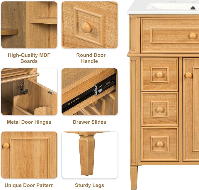 Harper & Bright Designs 24" Bathroom Vanity - Image 7