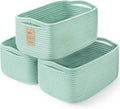 3-Pack Storage Baskets for Organizing | Woven Shelf Toy Basket | Rope Baskets by MaxuniTechLife