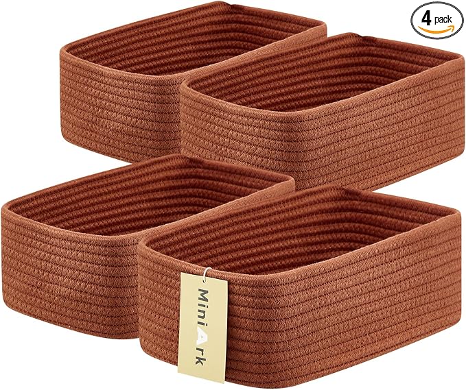 Small Storage Baskets for Organizing | Closet Organizer Bins | Shelf Toy Basket by MiniArkStorageBasketsHome