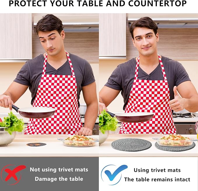 Trivets for Hot Dishes, Trivets for Hot Pots and Pans, Hot Pads for Countertops - Image 6