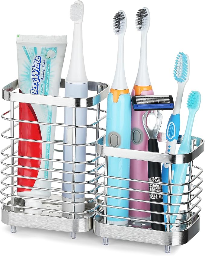 MYITYARD Toothbrush Holder for Bathroom, Stainless Steel Ventilated Electric by MYITYARD