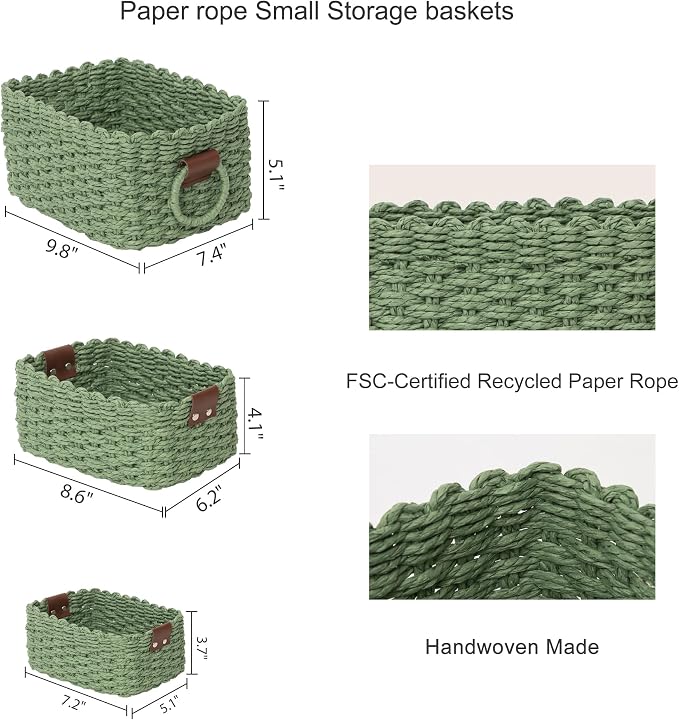 Small baskets for Organizing, Cute woven Storage basket - Image 7