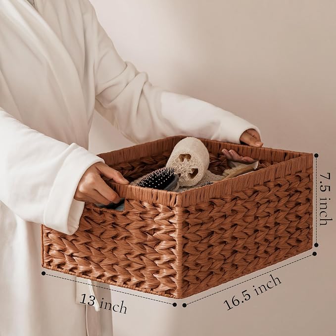 UBBCARE Storage Baskets with Label, Wicker Pantry Baskets - Image 2