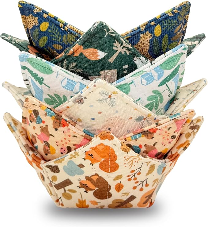 Cotton Microwavable Bowl Cozy ，Set of 6，Microwave-Safe Hot Bowl Holders by Unknown