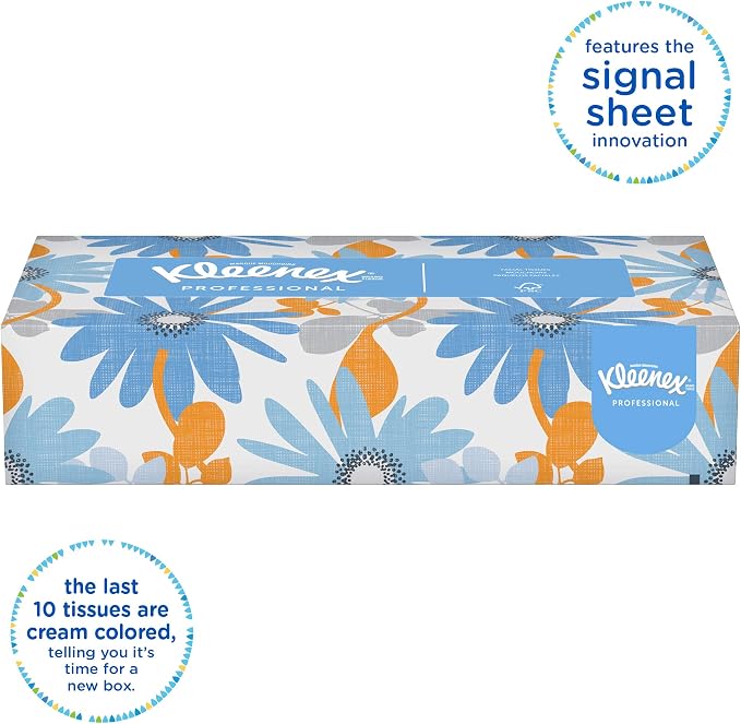 Kleenex Professional Facial Tissue, Flat Boxed Format, Designed - Image 5