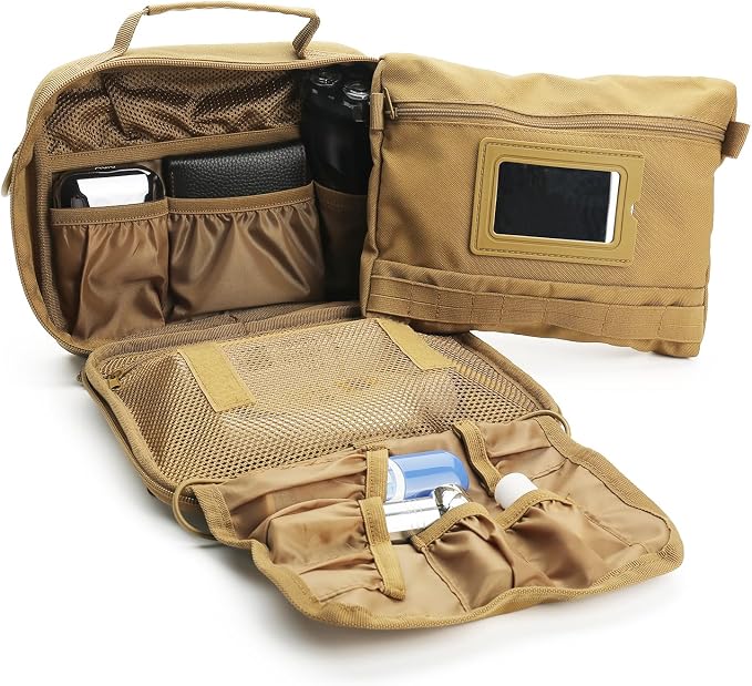 SMONT Tactical Toiletry Bag for Men, 9.5" Hanging Dopp Kit Shaving Hygiene Bag - Image 3