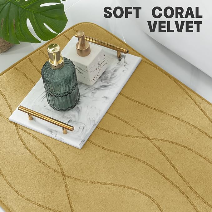 YIHOUSE Memory Foam Bathroom Rug Sets 2 Piece, Ultra Absorbent Bath Mat - Image 8