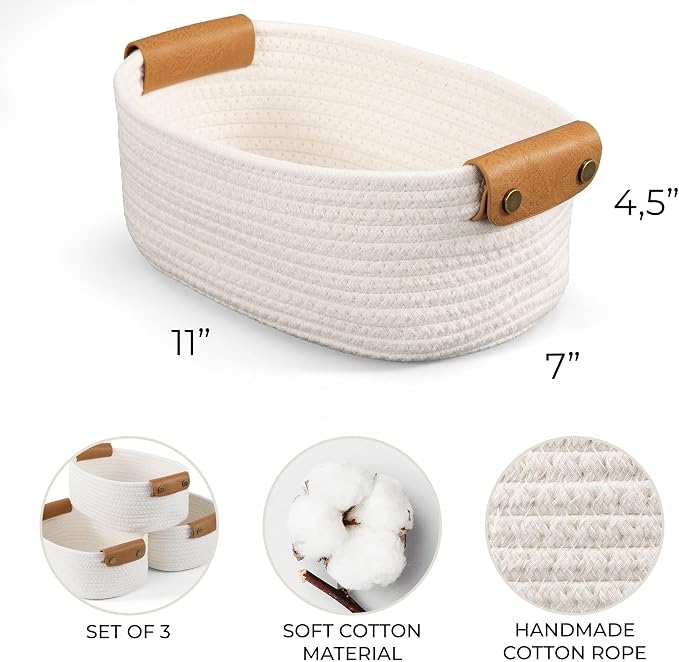 Beautiful Storage Basket Set of 3 - Image 6
