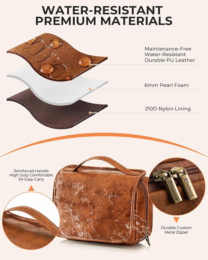 Elviros Hanging Travel Toiletry Bag Gift - Image 4