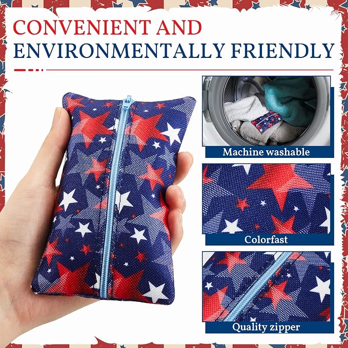 5 Pieces Tissues Purse Pocket Tissue Holder Reusable Travel Tissue Pouch Fabric - Image 5