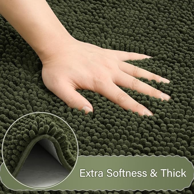 AROGAN Bathroom Rug Sets 2 Piece, Washable Bath Rug, Absorbent Soft Non Slip - Image 5