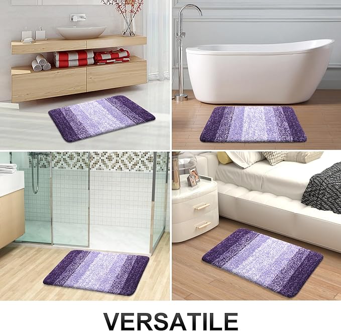 OLANLY Bathroom Rug Set 2 Piece, Soft Absorbent Microfiber Bath Rug Set - Image 7