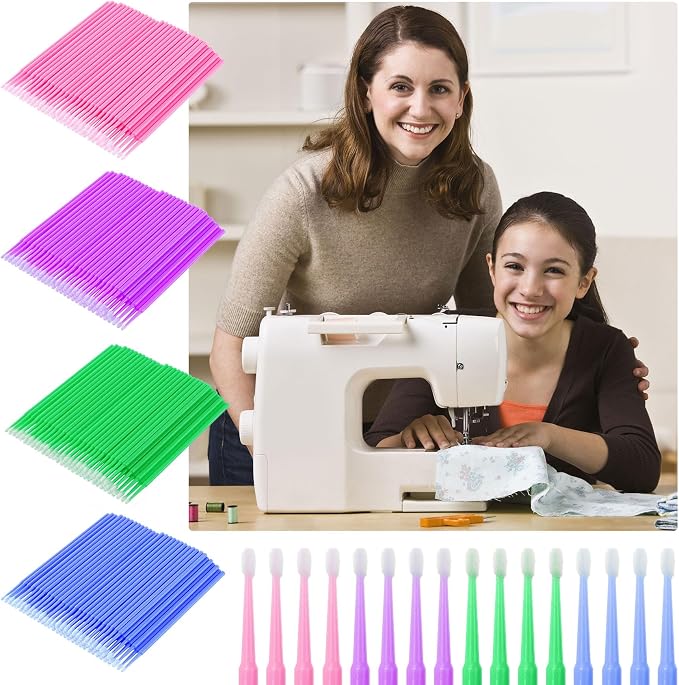 Pndeyo 400pcs Sewing Machine Cleaning Brushes, Disposable Cleaning Swabs Sewing - Image 3