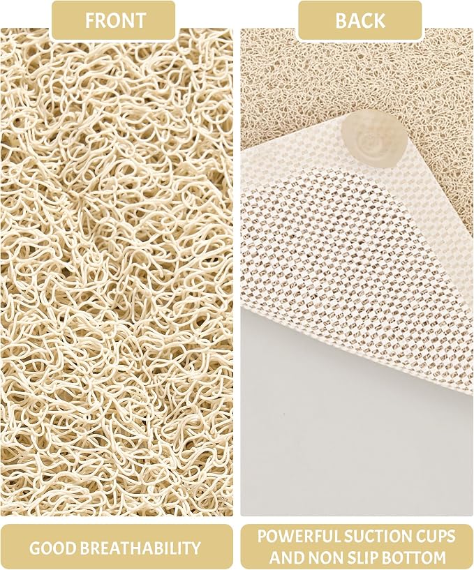 Mecko Non Slip Shower Mats, 16x40 Inch, Anti-Slip Bathtub Mats - Image 3