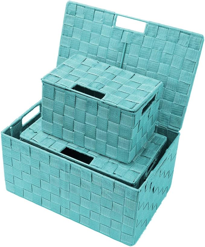 Sorbus Set of 3 Hand-Woven Storage Baskets - Image 5