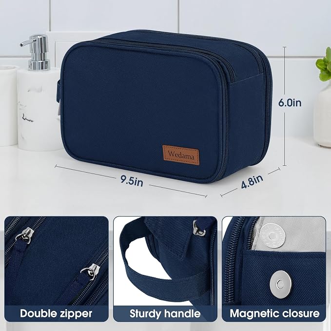 Wedama Toiletry Bag for Men, Handheld Travel Bag, Waterproof Toiletries - Image 2