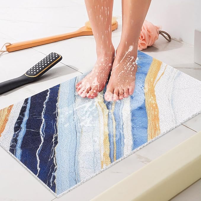Shower Mat Non Slip: 16x24 Inch Soft and Comfortable PVC Loofah Shower Mats by Unknown