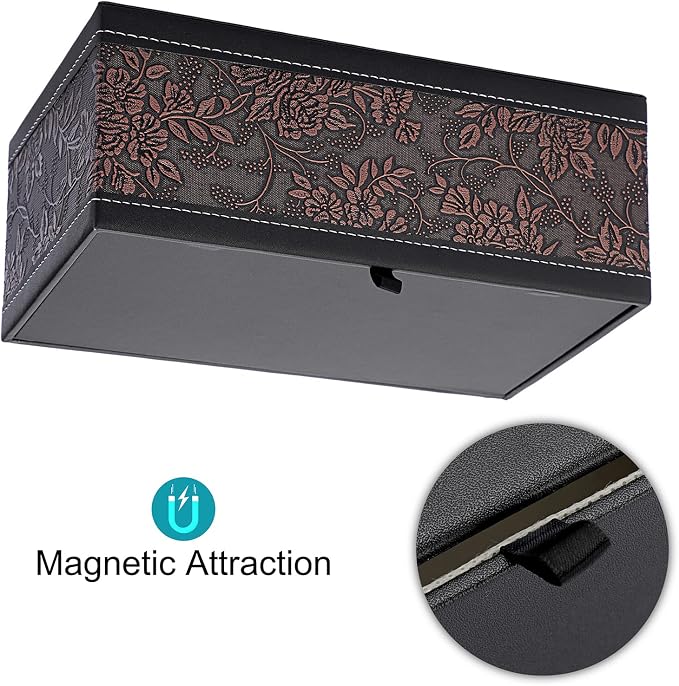 Sumnacon Tissue Box Cover Rectangule Leather Tissue Box - Image 6