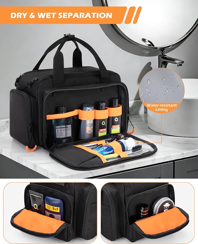 Tactical Travel Toiletry Bag for Men, Extra Large Dopp Kit Organizer - Image 4