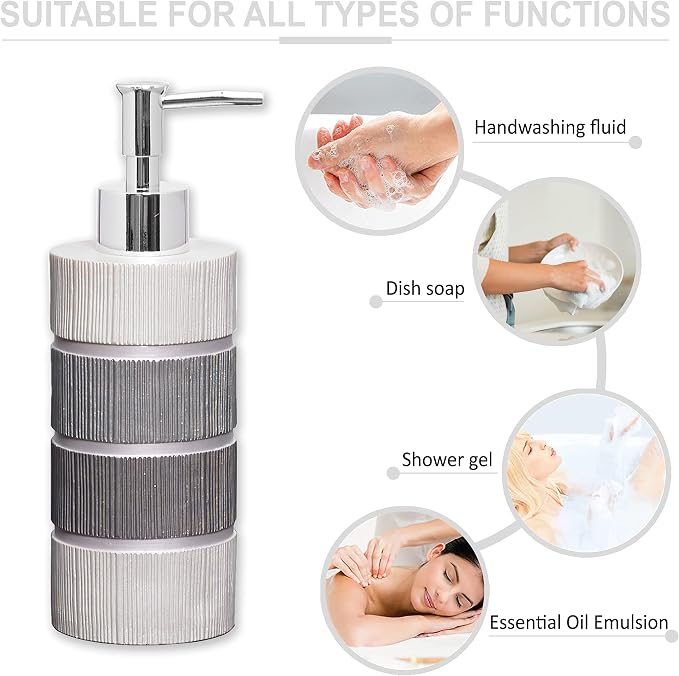 Zahari Home 4pc Modern Line Modern Bathroom Accessories Set Modern Soap - Image 3
