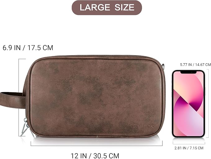 Elviros Toiletry Bag for Men, Large Travel Shaving Dopp Kit Water-resistant - Image 6