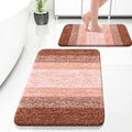 OLANLY Bathroom Rug Set 2 Piece, Soft Absorbent Microfiber Bath Rug Set by OLANLY