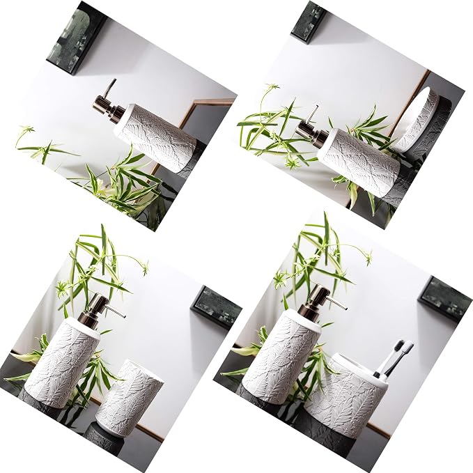 Hymmah Bathroom Accessories Set, Toothbrush Holder, Farmhouse Decor, Contain - Image 7