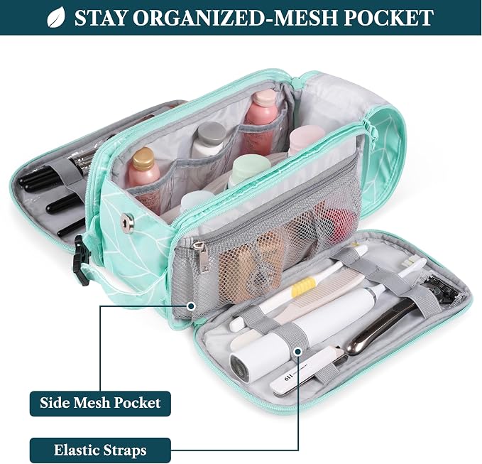 PAVILIA Toiletry Bag for Men Women, Mens Travel Bag Toiletries Organizer Case - Image 2
