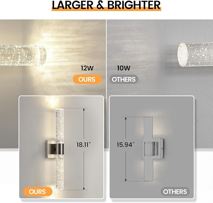 Modern LED Wall Sconces Set of Two - Image 8
