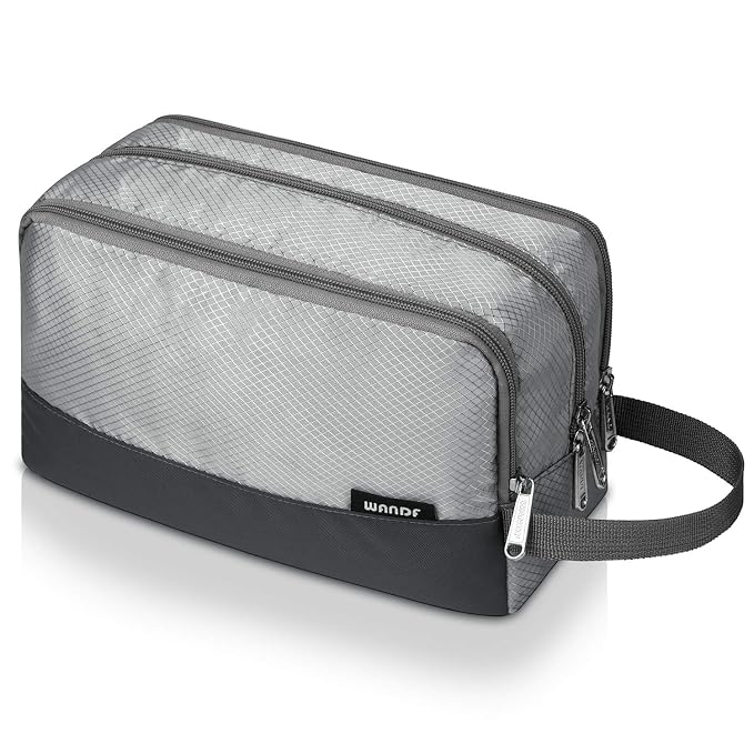 Toiletry Bag for Men Hanging Dopp Kit Water Resistant Shaving Bag Small by WANDF